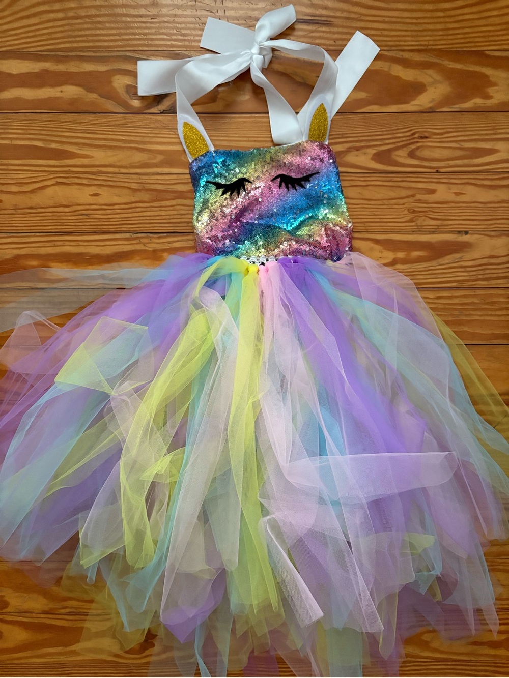 Rainbow unicorn tutu dress or costume